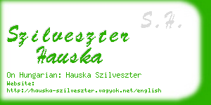 szilveszter hauska business card